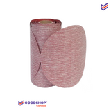 6" 180 Grit Glued Disc Roll (PSA) Premier Red Dri-Lube